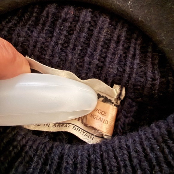 Peter Storm 100% wool made in England Dark Blue Knit Sweater navy - Picture 4 of 5